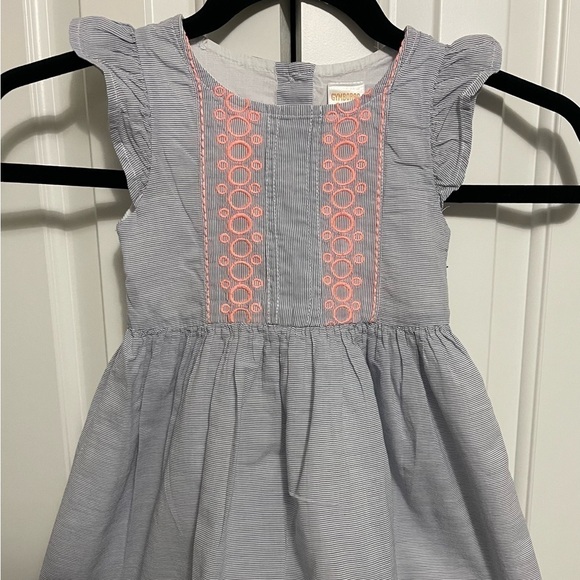 Gymboree Other - Gymboree 2t Summer Dress White With Blue Stripes And Orange Design.